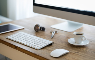 Modern retouchers designers workspace