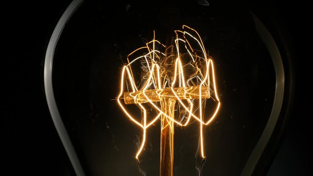 Flashing light bulb goes on and off