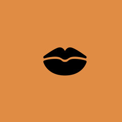 Lips Icon. flat design