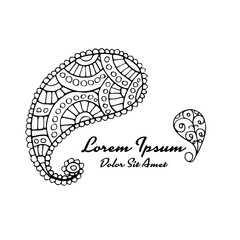 Paisley ornament, sketch for your design