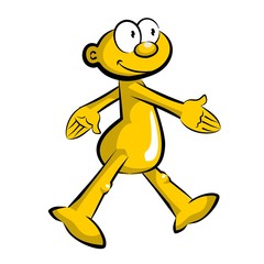 Obraz premium Funny man walking
