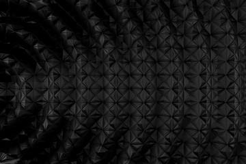 Black modern background geometry abstract background 3D Rendering. 