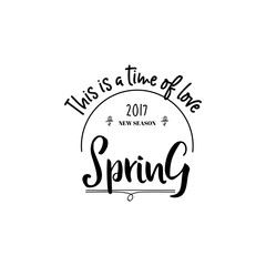 Badge set for small businesses - Spring. The pattern printing plate handmade works written by hand font. It can be used in a corporate style, prints, for your design