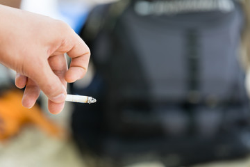 Hand with a cigarette