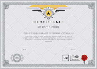 Grey modern official certificate.