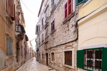Fototapeta na wymiar Street scene in Rovinj, Croatia.