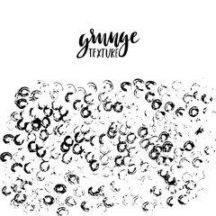 Round dots stamp background with empty space for your text. Circle shape. Grunge texture