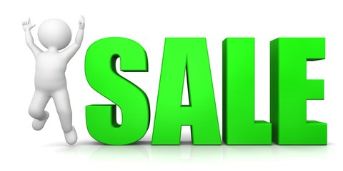 happy man sale 3d green