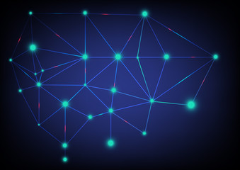 Naklejka premium Digital Technology Business in Social network abstract background