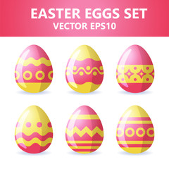 Easter eggs icons. Easter eggs for Easter holidays design on white background.