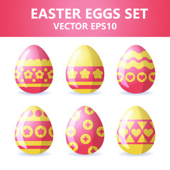 Easter eggs icons. Easter eggs for Easter holidays design on white background.