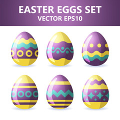 Easter eggs icons. Easter eggs for Easter holidays design on white background.