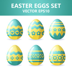 Easter eggs icons. Easter eggs for Easter holidays design on white background.