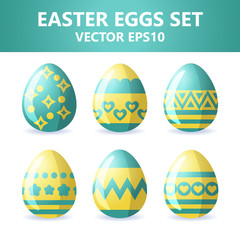 Easter eggs icons. Easter eggs for Easter holidays design on white background.