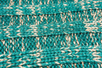Green wool fabric texture detail