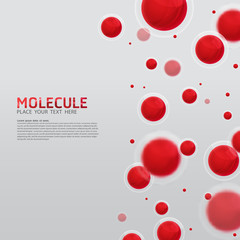 Abstract molecules design. Vector Medical scientific Atoms and biology cell.