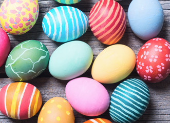 Colorful easter eggs