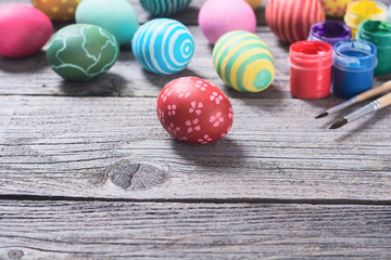 Colorful easter eggs