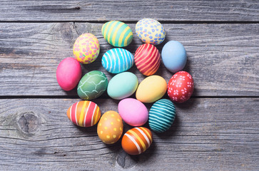 Colorful easter eggs
