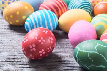 Colorful easter eggs