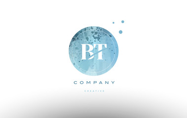 bt b t  watercolor grunge vintage alphabet letter logo