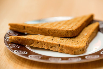 Two bread hot toasts