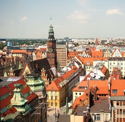 Obraz premium Aerial view of old town
