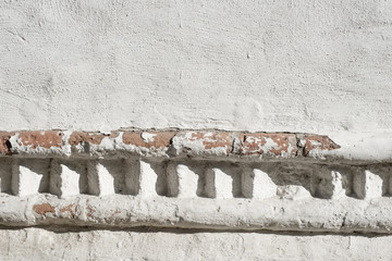 ancient white wall fragment