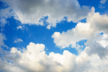 blue sky background with a tiny clouds