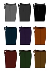 Design Template Shorts Colorful, Vector.