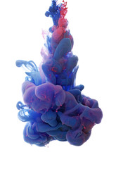 Obraz premium Abstract object of paint splash. Color cloud of ink in water