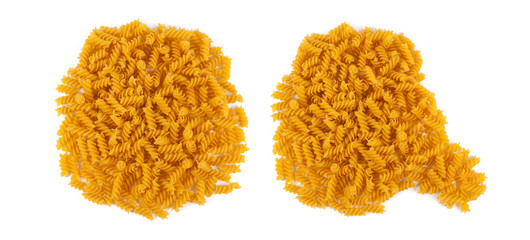 Alphabet made of pasta. Letter O and Q.