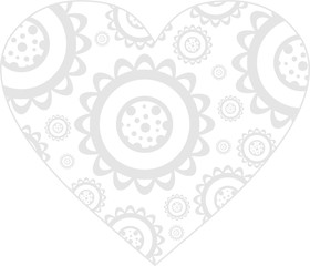 Cute Valentine Flower Love Heart