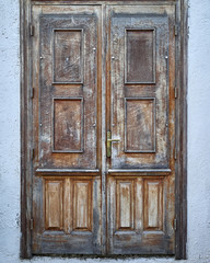 Fototapeta na wymiar vintage house solid wood door