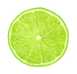 lime slice isolated without shadow