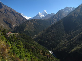 Naklejka premium Mountain peaks of the Himalayas