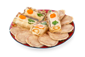 Jellied meat and ham