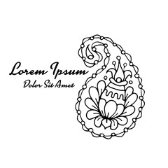 Paisley ornament, sketch for your design