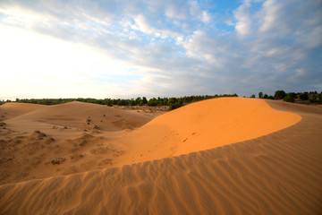 Red sand dune at Mui Ne city, Vietnam.