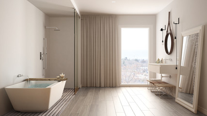 Classic bathroom, modern minimalistic interior design