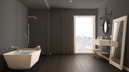 Classic bathroom, modern minimalistic interior design