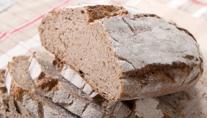 Traditional bread cut into slices