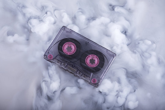 Old fashion scratched cassette tape Conceptual photography Sound cloud