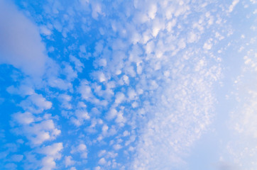 sunrise with clouds and blue sky.