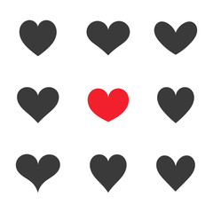 Hearts icons collection