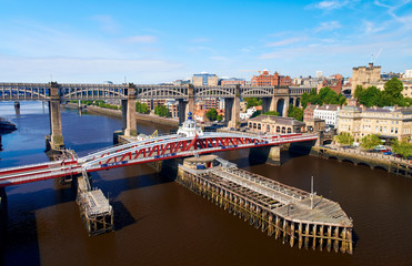 The Swing and High Level Bridge over Newcastle's River Tyne.