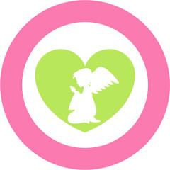 Cute Valentine Heart Angel