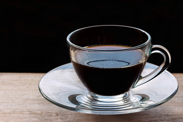 Black coffee in a cup