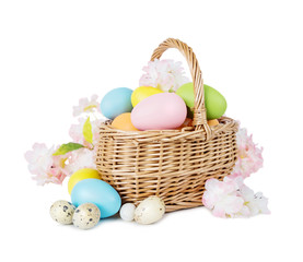 Basket with Easter eggs