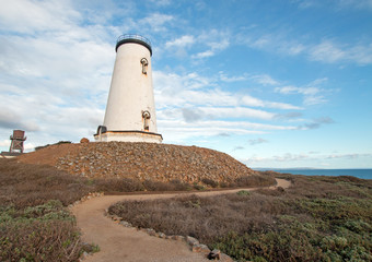 Fototapeta na wymiar Piedras Blancas lighthouse on the Central California Coast north of San Simeon California U S A